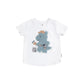 Huxbaby Tradie Furry Dino T-Shirt White