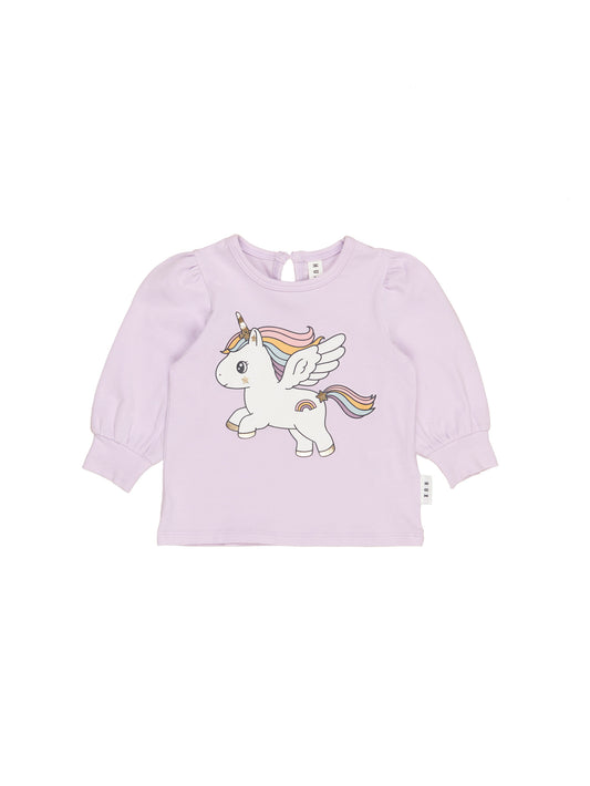 Huxbaby Magical Unicorn Puff Top Bright Orchid