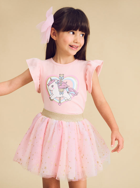 Huxbaby Carousel Frill T-Shirt Candy