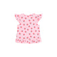Huxbaby Strawberry Print Rib Peplum Tee