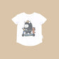 Huxbaby Scooter Monster T-Shirt White