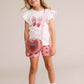 Huxbaby Strawberry Bow Frill Tee