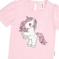 Huxbaby Flutter Unicorn Puff Sleeve T-Shirt Cherry Blossom