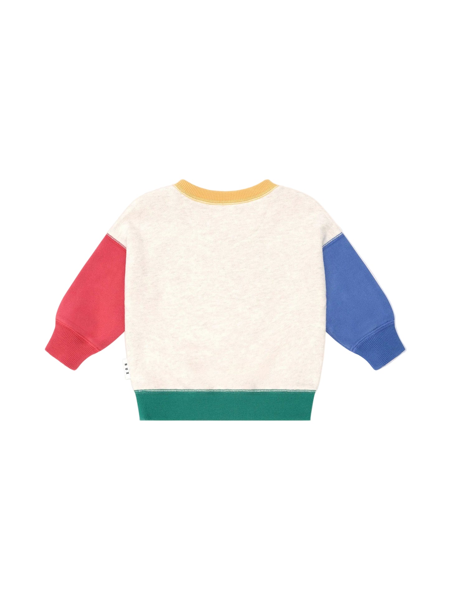 Huxbaby Furry Huxbear Colour Block Sweatshirt Oat Marle