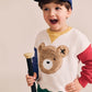 Huxbaby Furry Huxbear Colour Block Sweatshirt Oat Marle