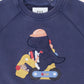 Huxbaby Tradie Dino Sweatshirt Washed Navy