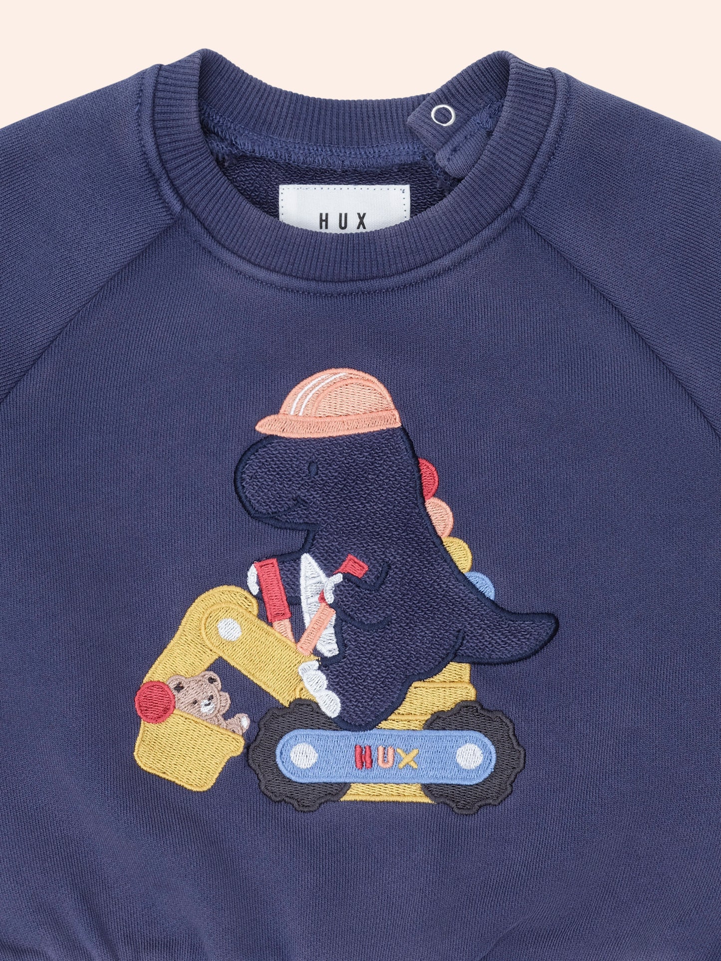 Huxbaby Tradie Dino Sweatshirt Washed Navy