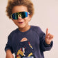 Huxbaby Tradie Dino Sweatshirt Washed Navy