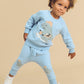 Huxbaby Construction Dino Sweatshirt Marine Blue