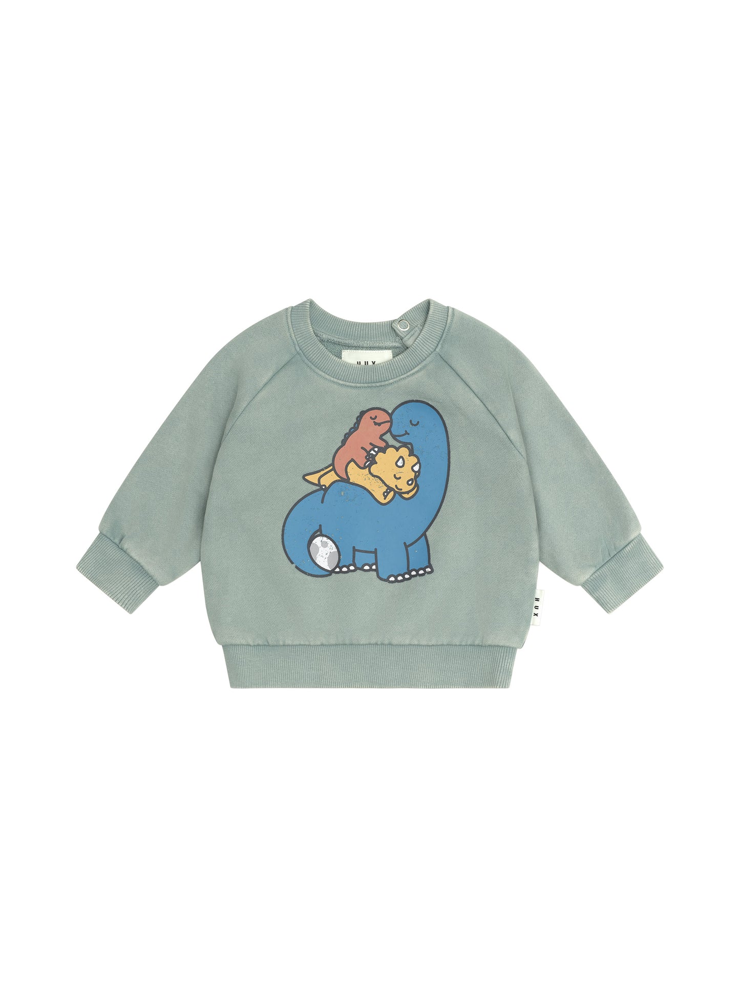 Huxbaby Cuddlesaurus Sweatshirt Washed Jalapeno