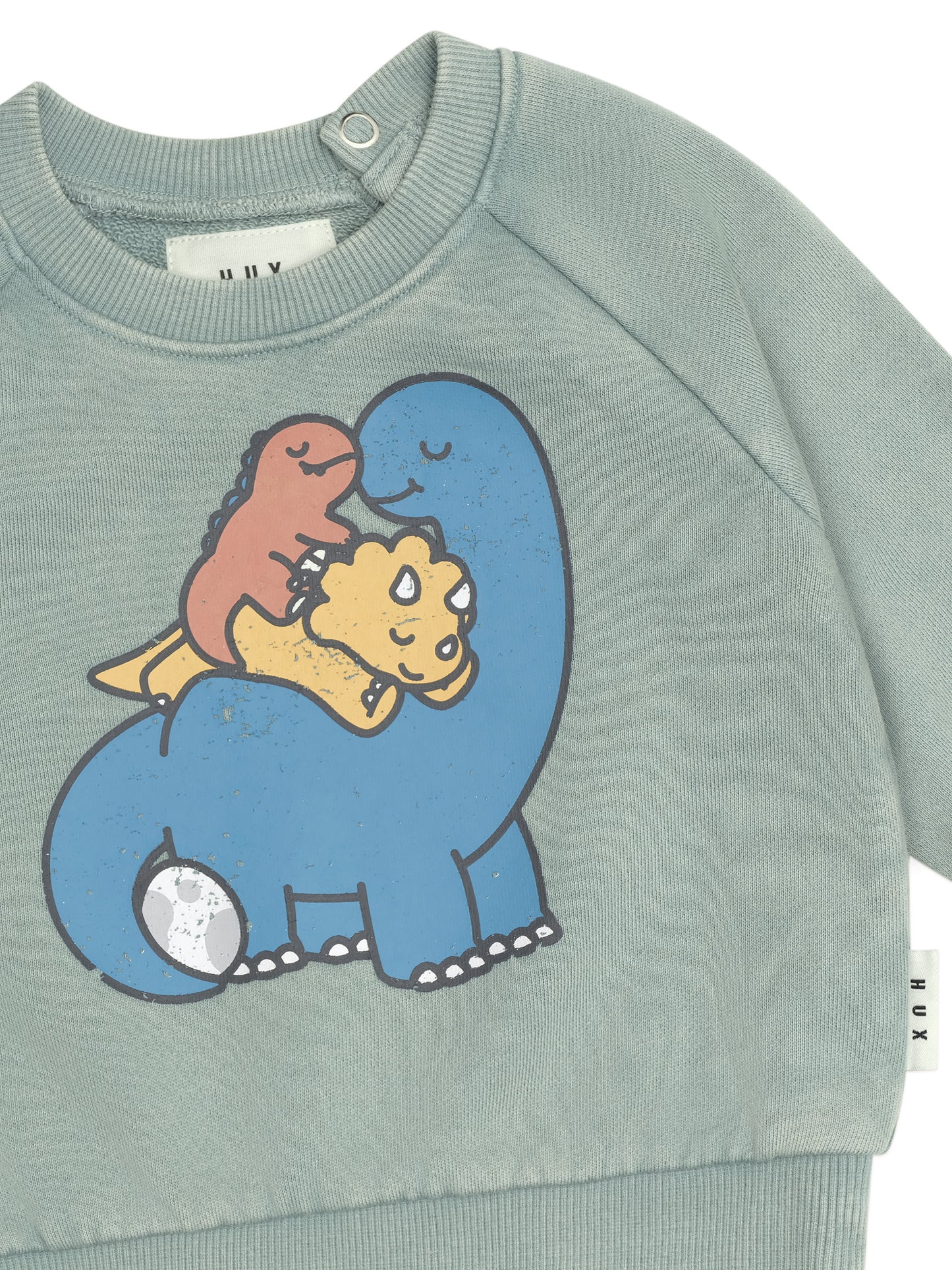 Huxbaby Cuddlesaurus Sweatshirt Washed Jalapeno