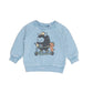 Huxbaby Scooter Monster Sweatshirt Washed Blue