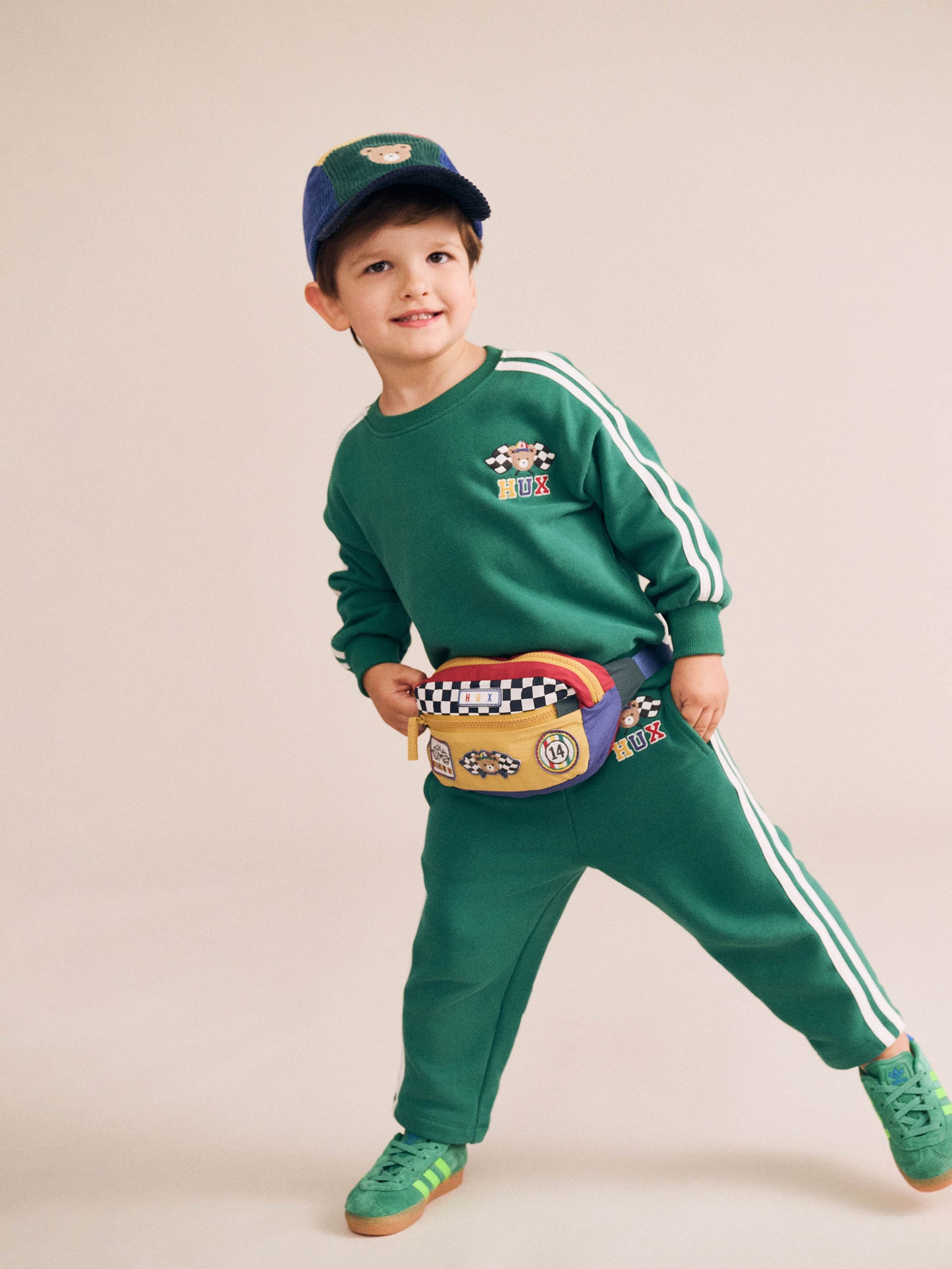 Huxbaby Racer Stripe Sweatshirt Emerald