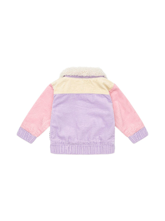 Huxbaby Colourblock Cord Jacket Blush Multi