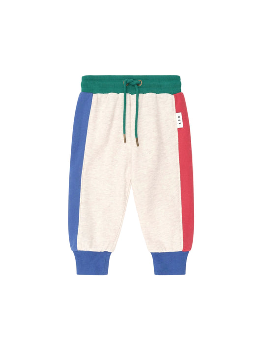 Huxbaby Colour Block Splice Trackpant Oat Marle