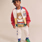 Huxbaby Colour Block Splice Trackpant Oat Marle