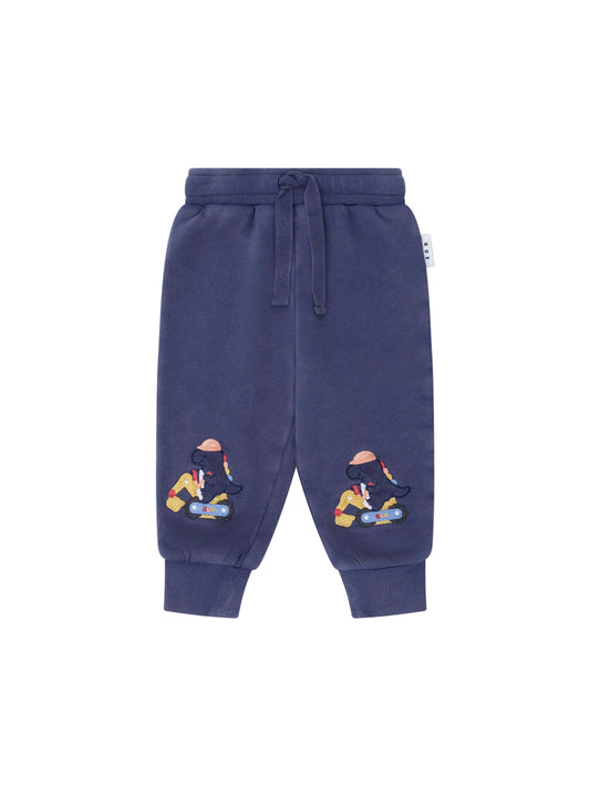 Huxbaby Tradie Dino Trackpant Washed Navy