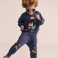 Huxbaby Tradie Dino Trackpant Washed Navy
