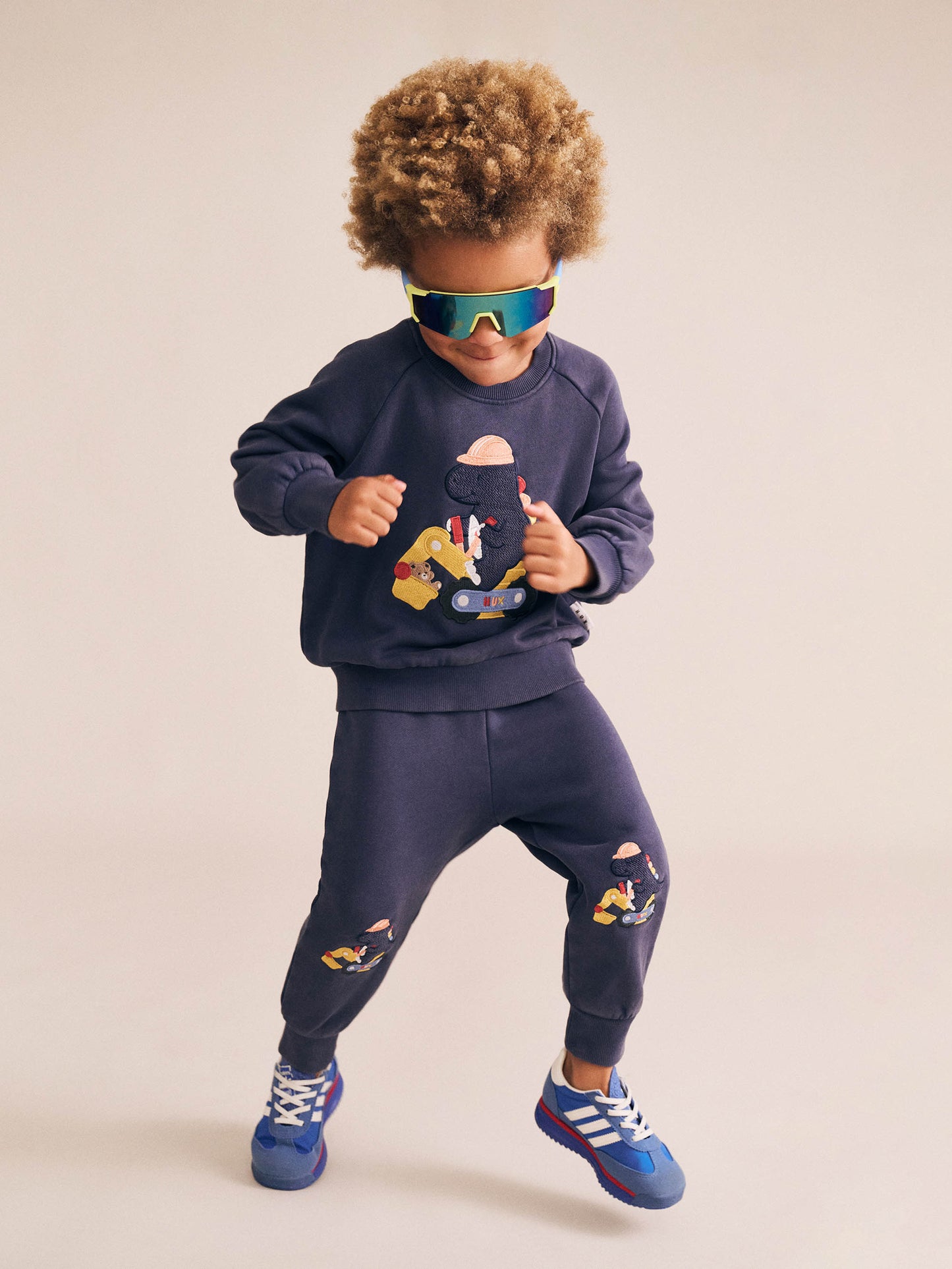 Huxbaby Tradie Dino Trackpant Washed Navy