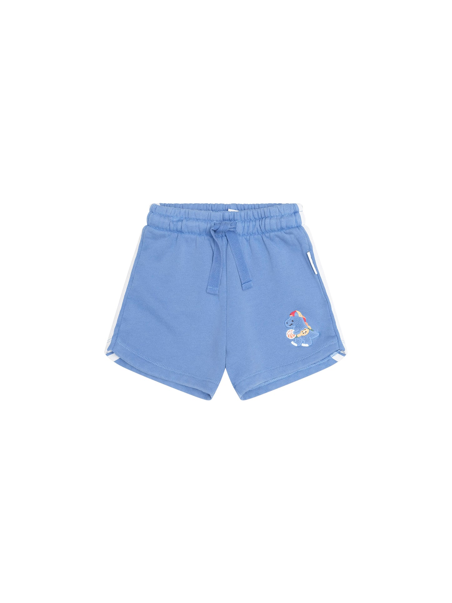 Huxbaby Baller Dino Sporty Stripe Short Vintage Blue