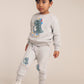 Huxbaby Soccersaurus Sweatshirt Grey Marle