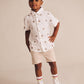 Huxbaby Sandbox Stripe Chino Shorts Sand / Almond Milk