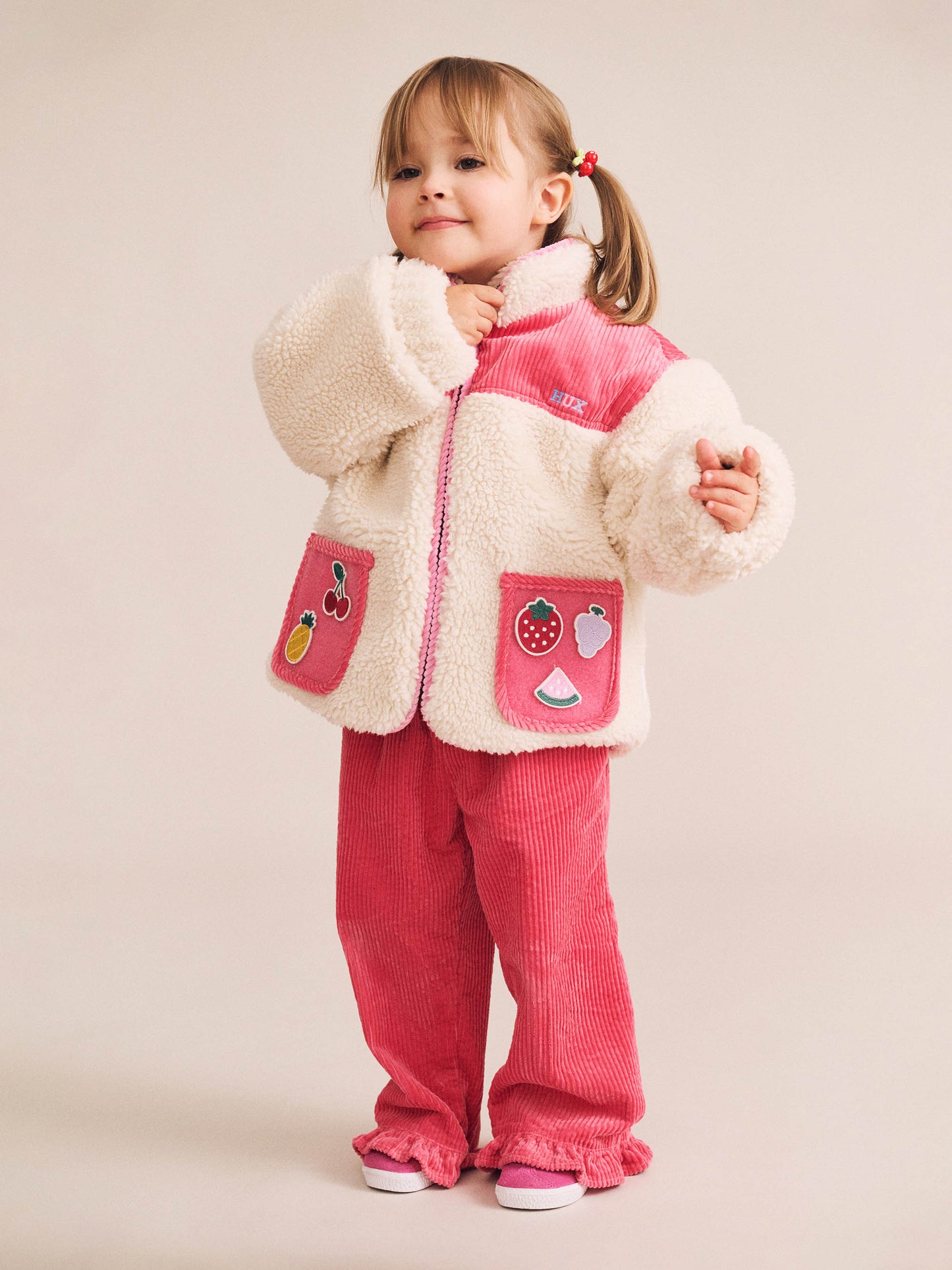 Huxbaby Cord Frill Hem Pant Cherry