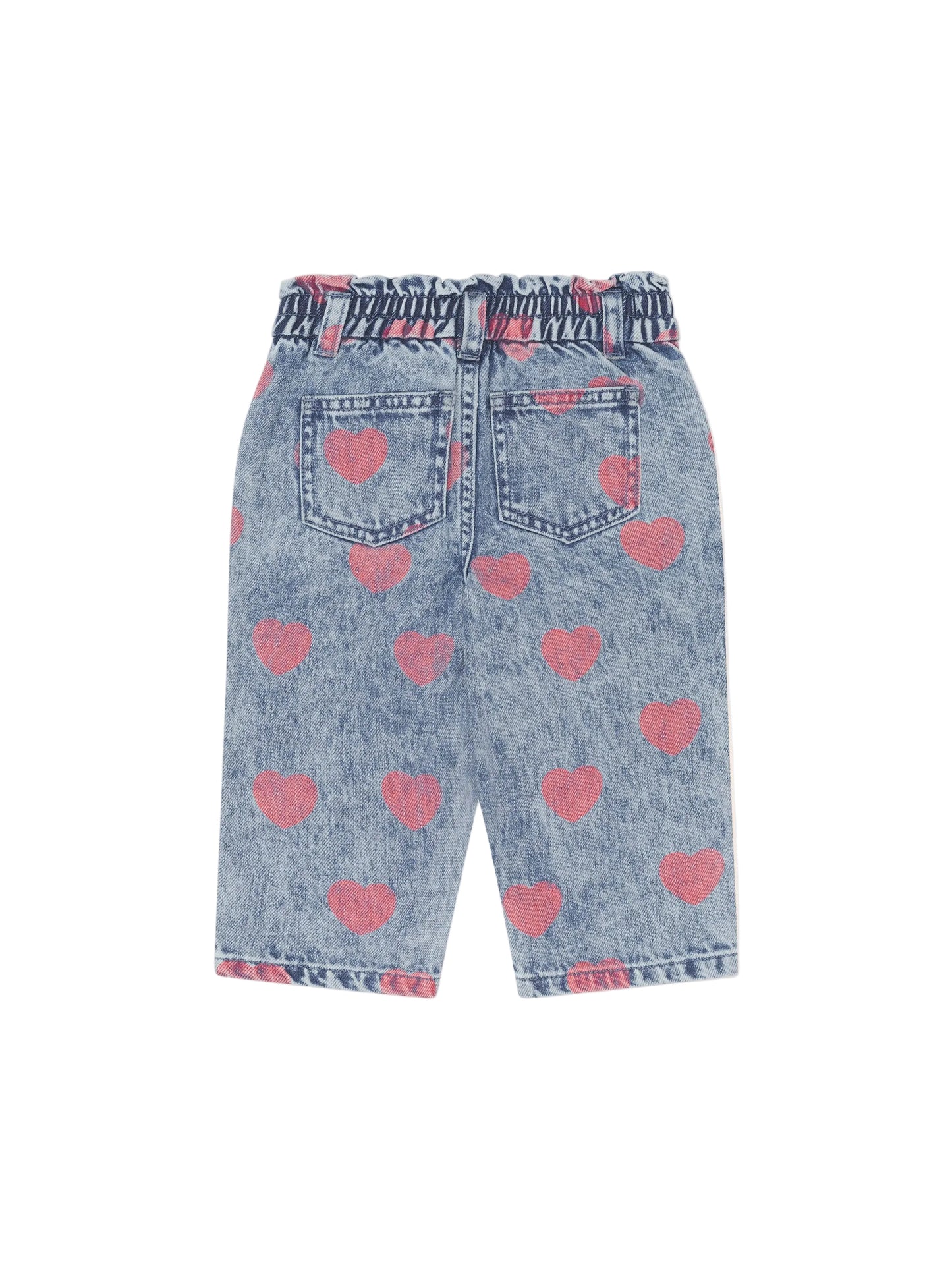 Huxbaby Dreamy Denim Hearts Jeans Denim / Cherry