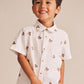Huxbaby Shortsleeve Huxbear Button Up Crisp White