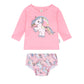 Huxbaby Rainbow Unicorn Swim Set Bubblegum + Candy