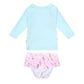 Huxbaby Mercorn Shell Swim Set Iced Aqua + Multi