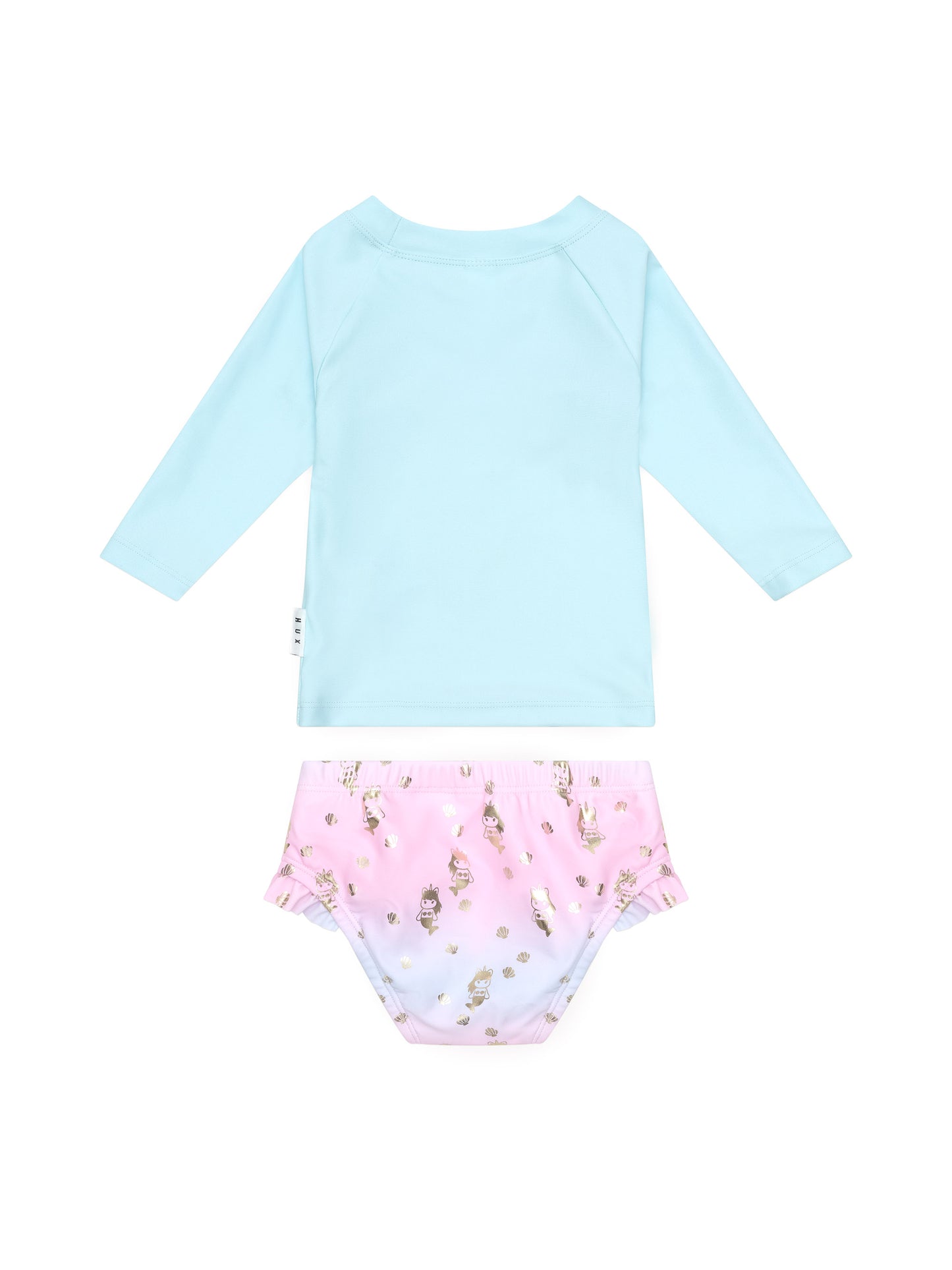 Huxbaby Mercorn Shell Swim Set Iced Aqua + Multi