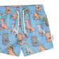 Huxbaby Construction Dinos Swim Short Bright Blue