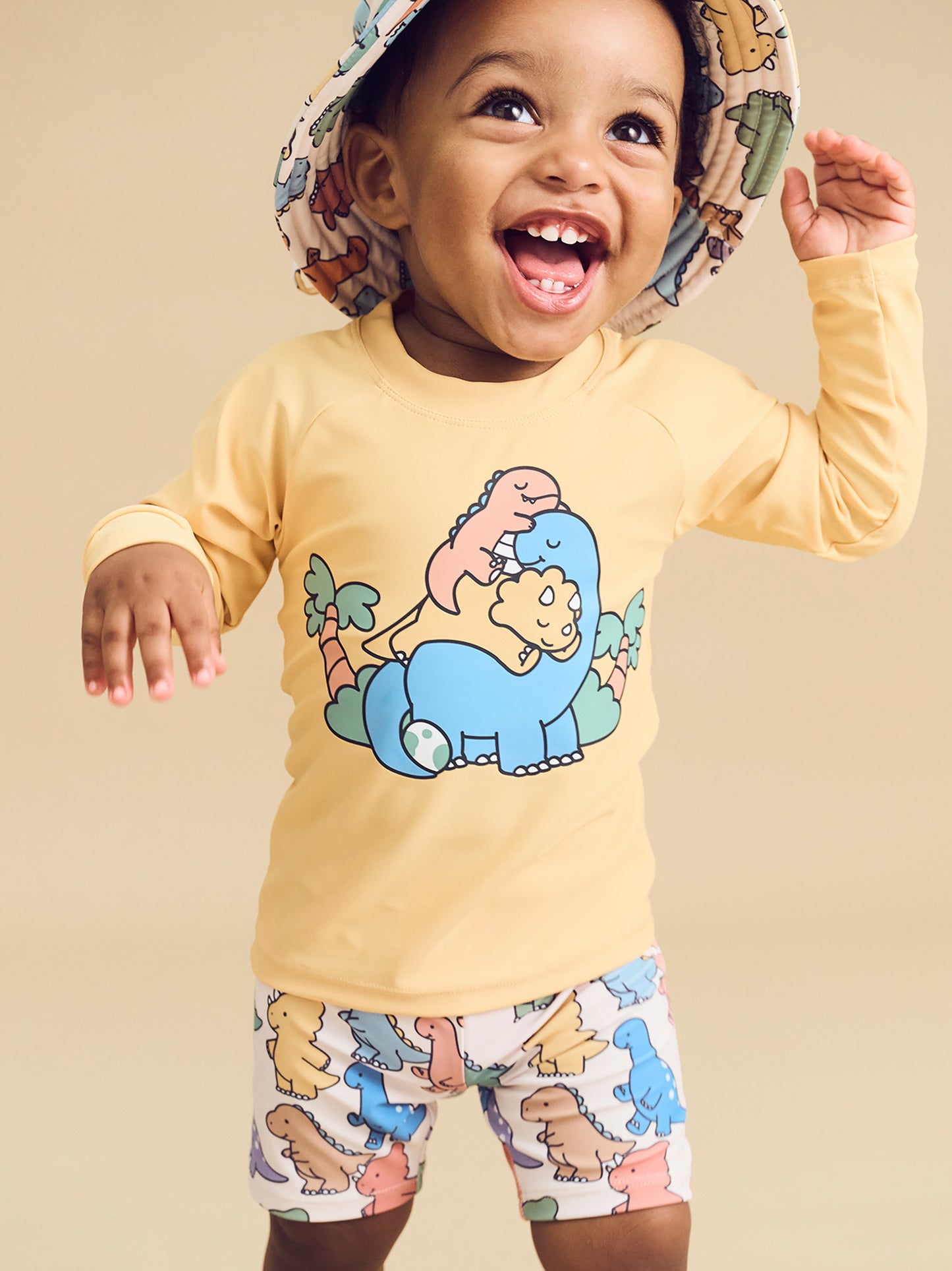 Huxbaby Cuddlesaurus Rashguard Buttercup