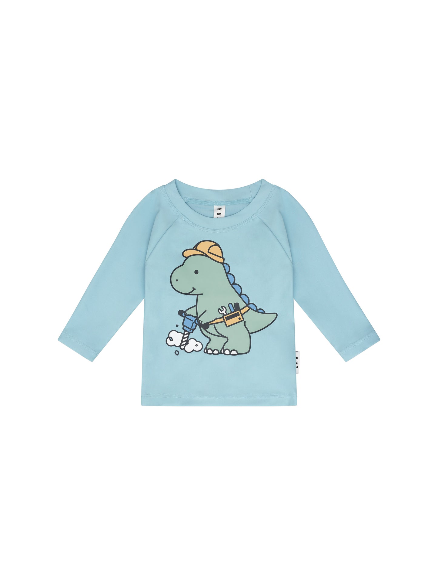 Huxbaby Construction Dino Rashguard Ocean