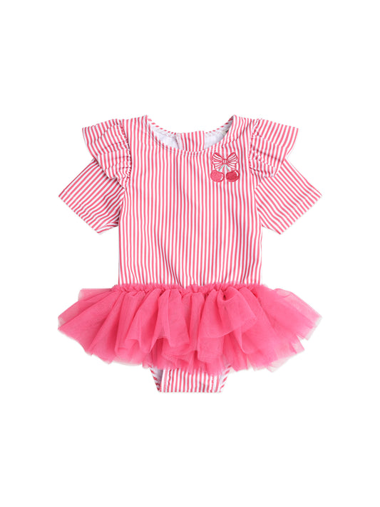 Huxbaby Ballerina Swimsuit Cherry Pie Stripe Cherry
