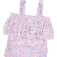 Huxbaby Bluebell Floral Frill Swimsuit Cherry Blossom