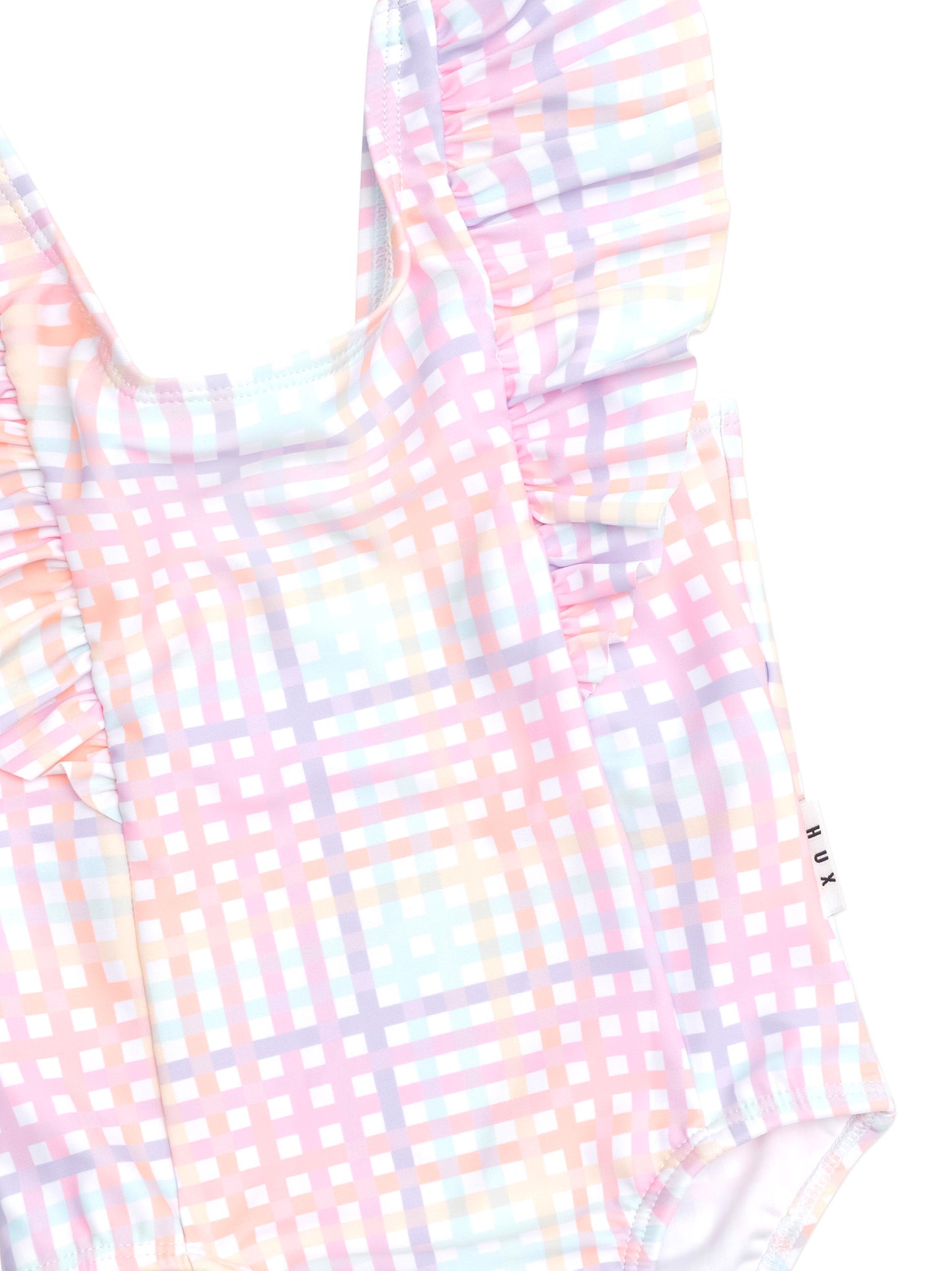 Huxbaby Rainbow Check Frill Swimsuit