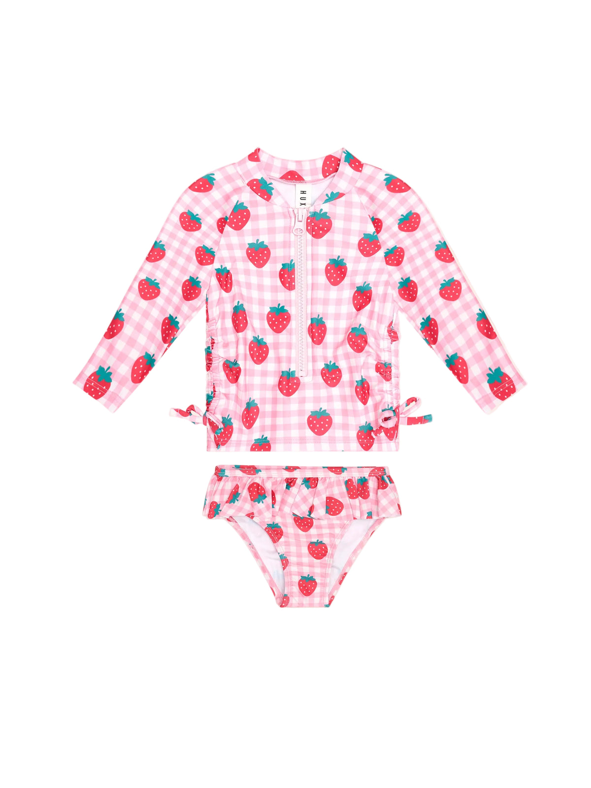 Huxbaby Strawberry Check 2 Piece Swim Set