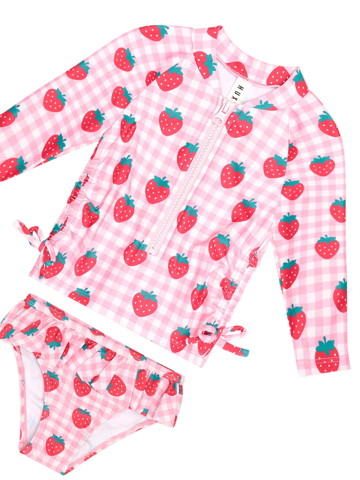 Huxbaby Strawberry Check 2 Piece Swim Set