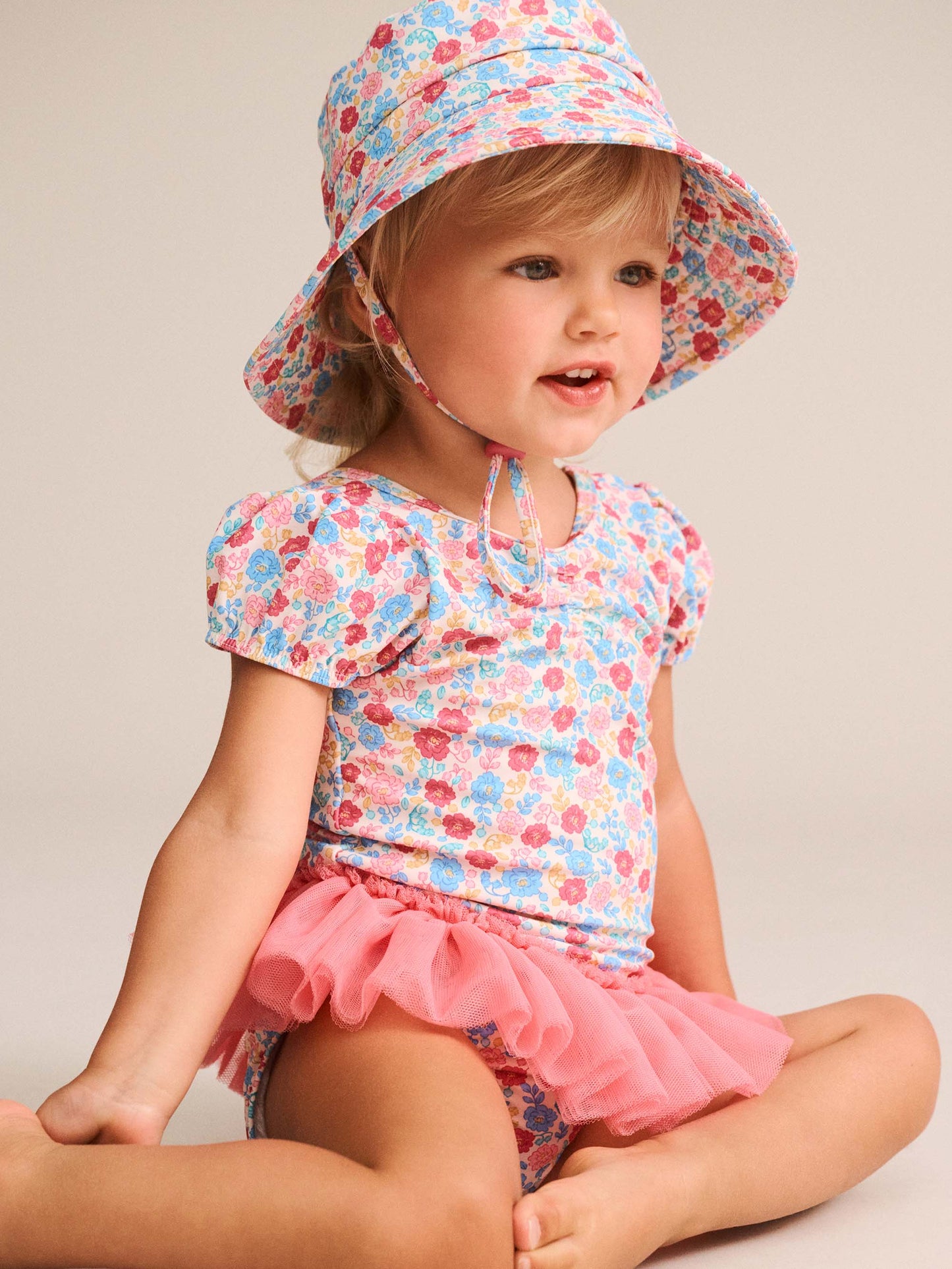 Huxbaby Vintage Floral Peplum Swimsuit