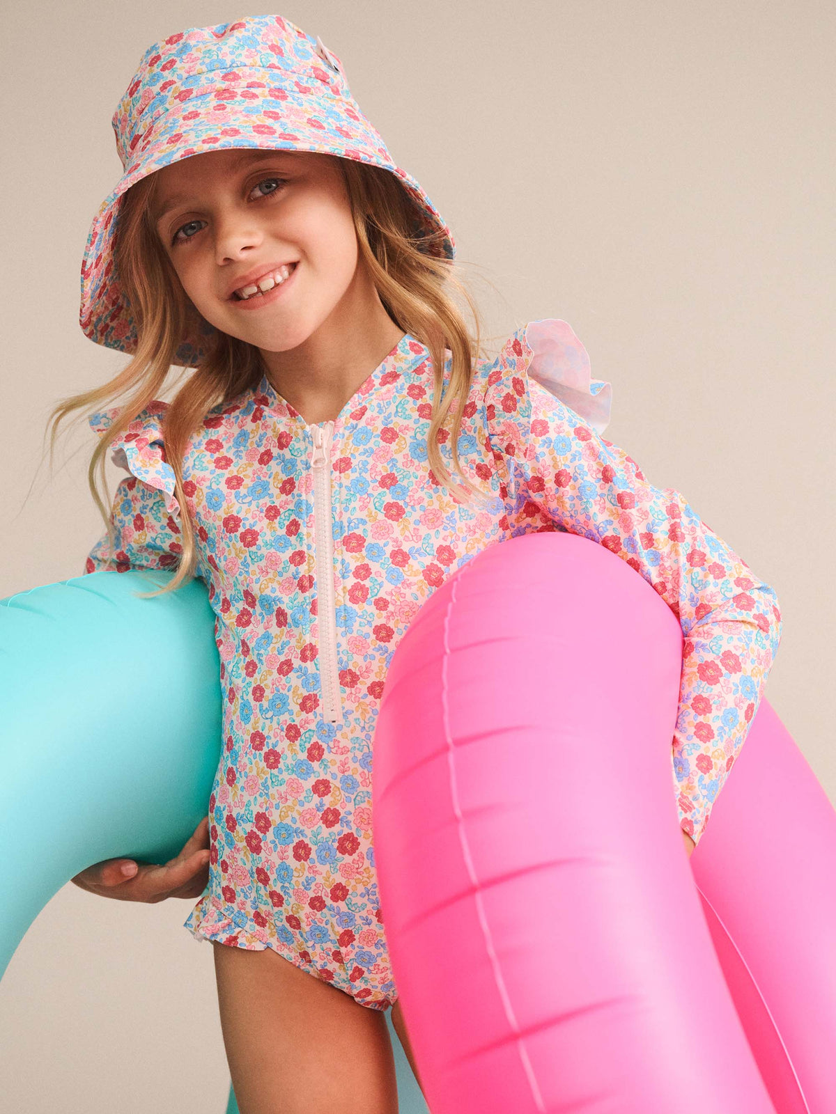 Huxbaby Vintage Floral Swim Hat