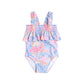 Huxbaby Shirred Swimsuit Floral Bloom