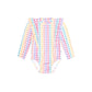 Huxbaby Rainbow Check Frill Swimsuit