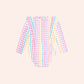 Huxbaby Rainbow Check Frill Swimsuit