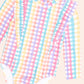 Huxbaby Rainbow Check Frill Swimsuit