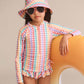 Huxbaby Rainbow Check 2 Piece Swim Set