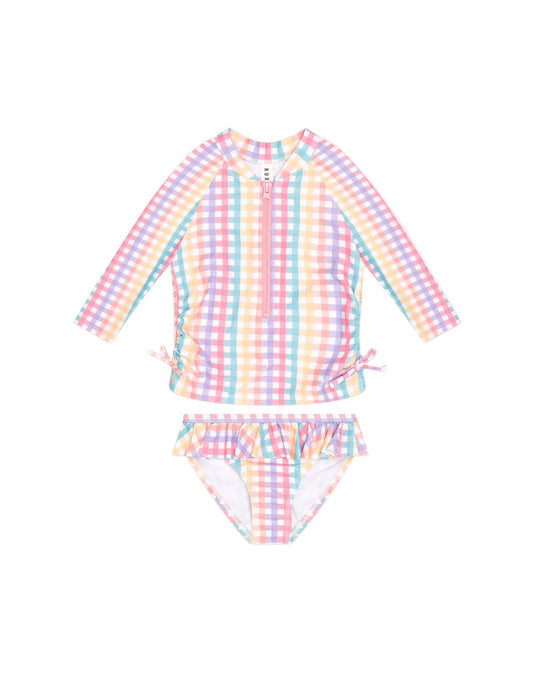 Huxbaby Rainbow Check 2 Piece Swim Set