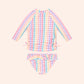 Huxbaby Rainbow Check 2 Piece Swim Set