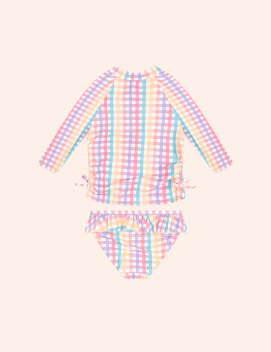 Huxbaby Rainbow Check 2 Piece Swim Set